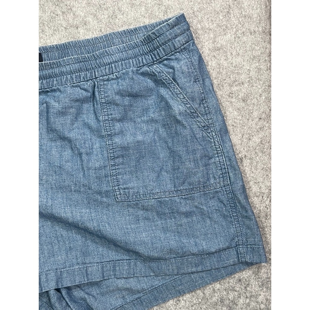 J.CREW Shorts Women's Size XXL Blue Chambray Drawstring Pull-On Pockets Cotton - Picture 5 of 13